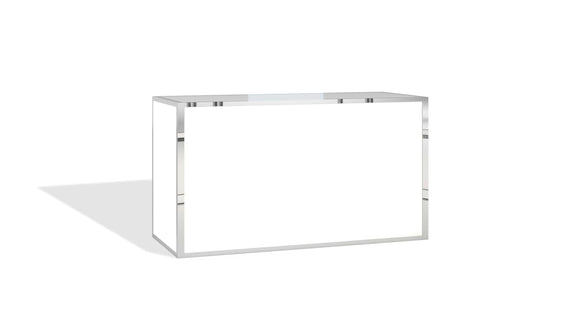 Avenue Bar - Stainless Steel w/White Acrylic Inserts - 72