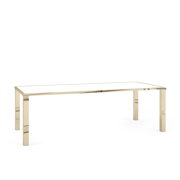 Metropolitan Table - Gold w/White Acrylic Top - 42
