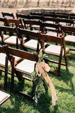 Folding Chair - Formal Fruitwood - w/White Seat