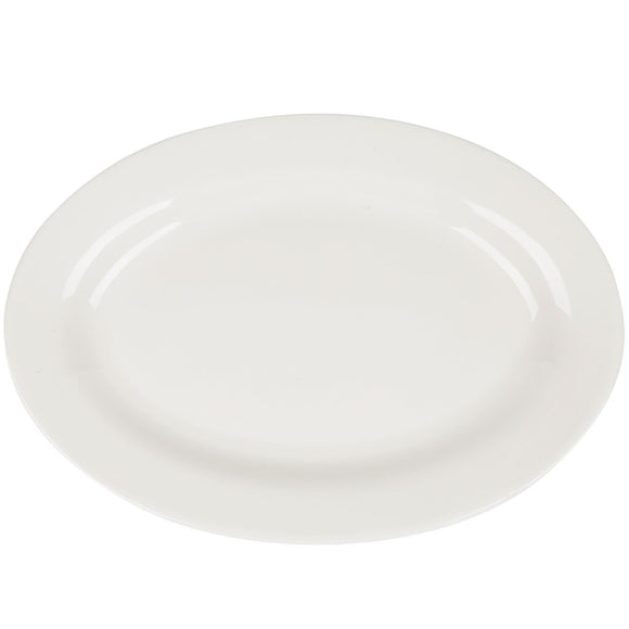 White Oval Platter 11