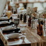 Water Goblet - Pressed Glass 12 oz - Black