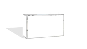 Avenue Bar - Stainless Steel w/White Acrylic Inserts - 72" x 30" x 40"