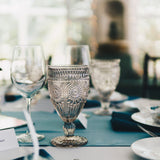 Water Goblet - Pressed Glass 12 oz - Prism Smoke