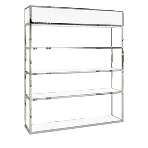 Essex Bar Back - Stainless Steel w/White Acrylic Inserts - 72" x 30" x 40"