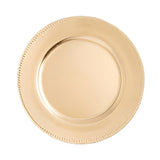 Charger Plate - 13" - Beaded Gold