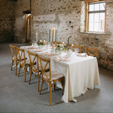 Cross Back Chair - Rustic Wood
