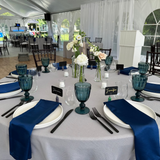 Water Goblet - Pressed Glass 12 oz. - Midnight Blue