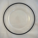 Charger Plate - 13 1/2" - Glass w/Black Rim