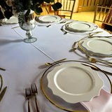 Charger Plate - 13 1/2" - Glass w/Gold Rim