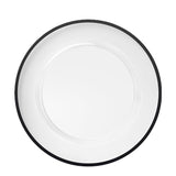 Charger Plate - 13 1/2" - Glass w/Black Rim