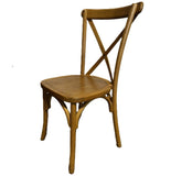 Cross Back Chair - Rustic Wood