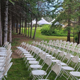 Folding Chair - Fanback White