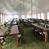 Folding Chair - Formal Fruitwood - w/White Seat