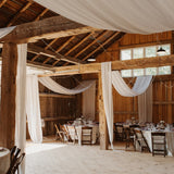 Folding Chair - Formal Fruitwood - w/White Seat