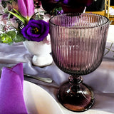 Water Goblet - Ribbed - 10 oz. Plum