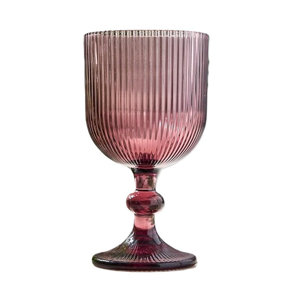 Water Goblet - Ribbed - 10 oz. Plum
