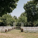 Folding Chair - Formal White w/White Seat
