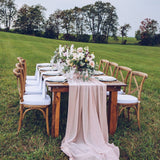 Cross Back Chair - Rustic Wood