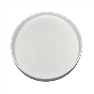 Austere Stoneware - 8" Plate - Natural White