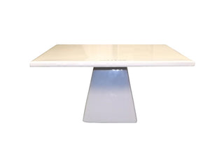 Platter - Raised Pedestal 9.5" x 9.5" x 4.5" - White