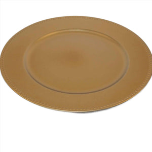 Charger Plate - 13" - Beaded Gold