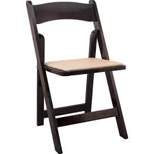 Folding Chair - Formal Fruitwood - w/White Seat