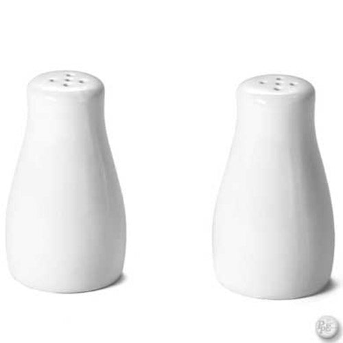 Salt & Pepper Set - Filled - White China