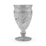 Water Goblet - Pressed Glass 12 oz - Prism Smoke