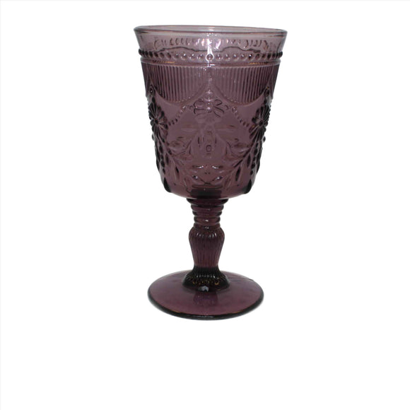 Water Goblet - Pressed Glass 12 oz. - Amethyst