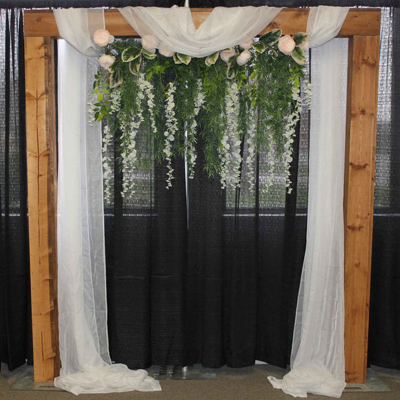 Decor - 7' x 7' Wood Ceremony Arch - Walnut