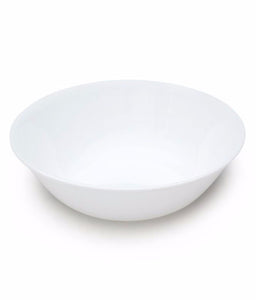 White Round Serving Bowl 9" x 3" Deep